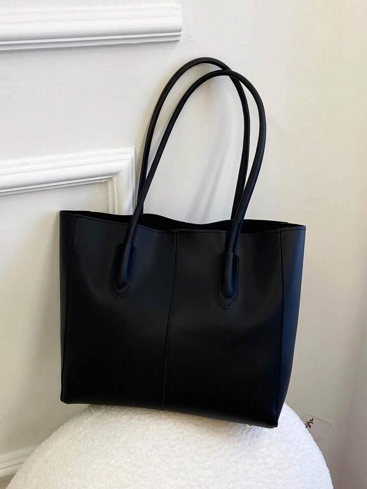 Zephyar ~ Shoulder Tote Bag Black - T1