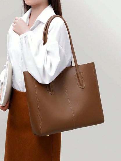 Zephyar ~ Shoulder Tote Bag Brown - T2