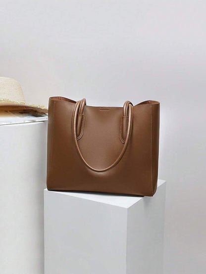 Zephyar ~ Shoulder Tote Bag Brown - T2