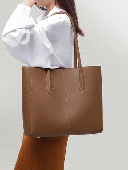 Zephyar ~ Shoulder Tote Bag Brown - T2