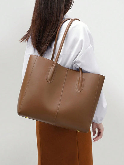 Zephyar ~ Shoulder Tote Bag Brown - T2