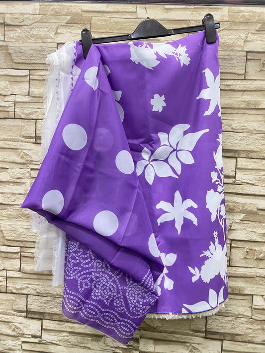 Digital Printed 3Piece Swiss Lawn With Silk Dupatta (Unstitched) P13