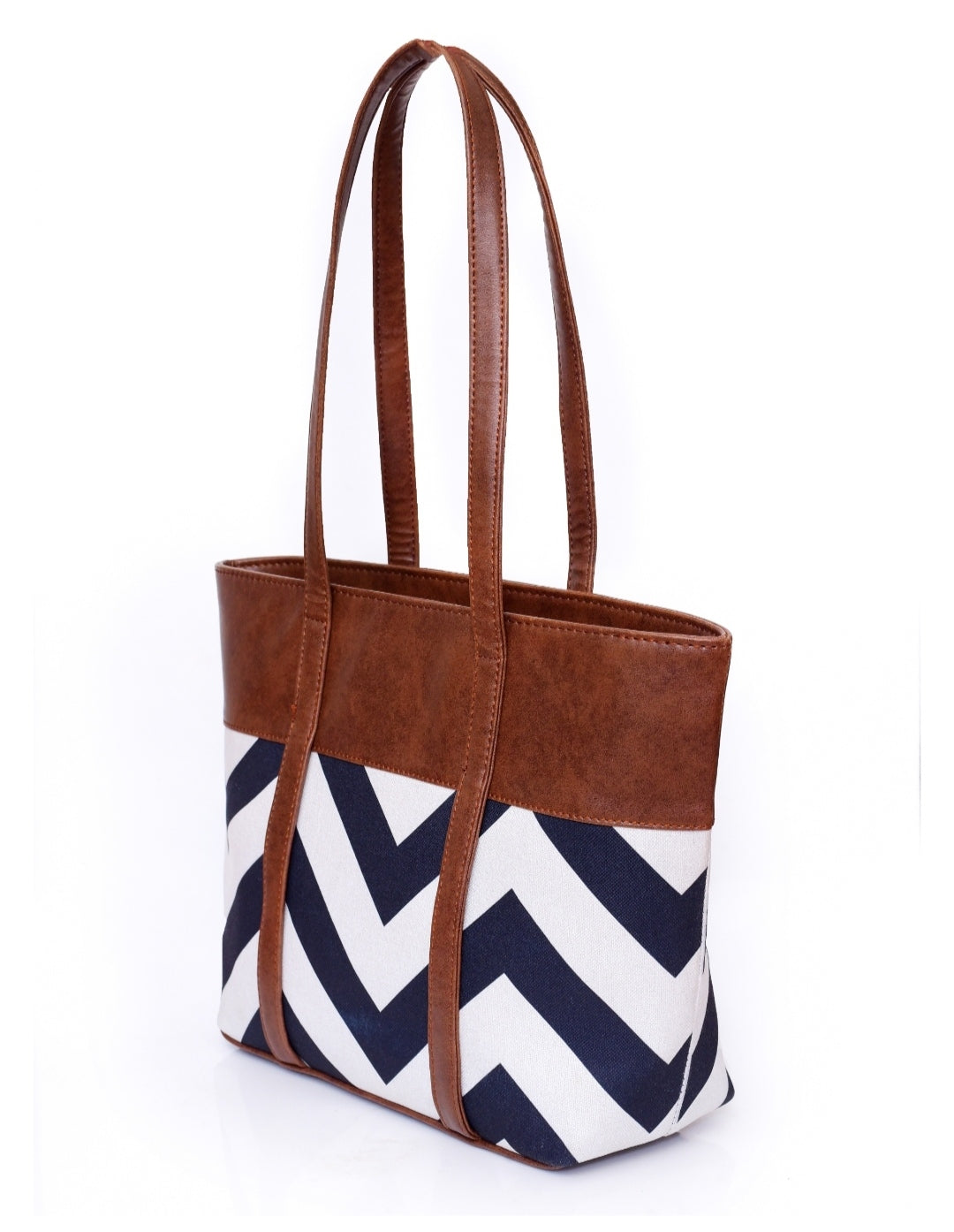 Zephyar - Zigzag Tote Bag Brown