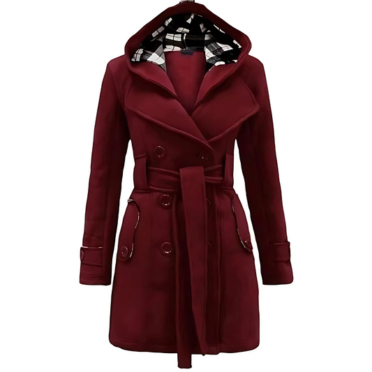 Zephyar ~ Women Winter Long Coat ~ Maroon