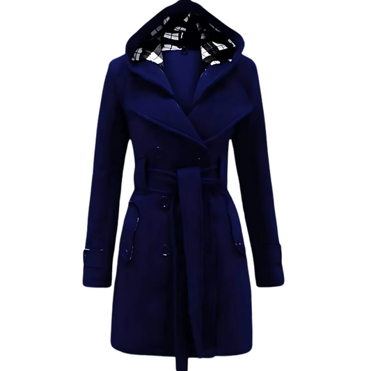 Zephyar ~ Women Winter Long Coat ~ Blue