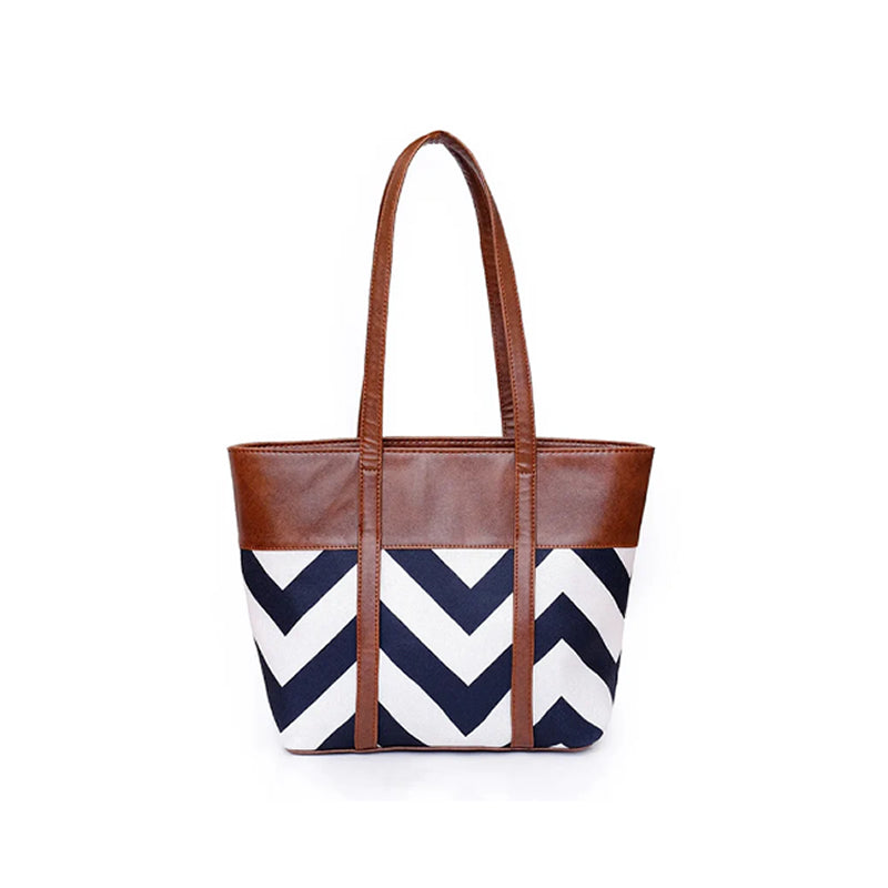 Zephyar - Zigzag Tote Bag Brown